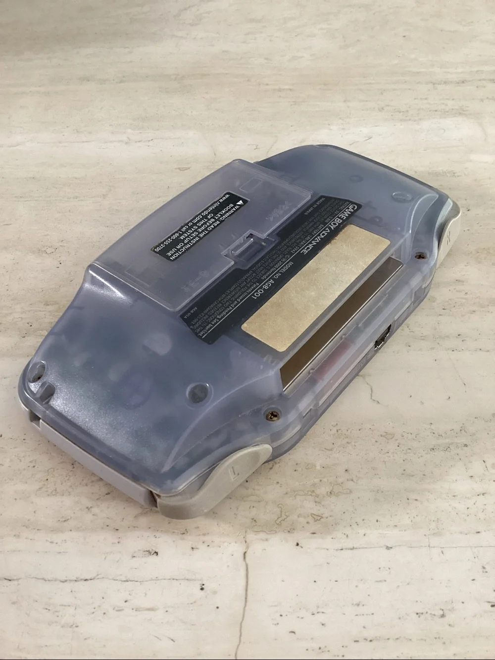 Nintendo Gameboy Advance Console Clear Glacier Handheld Game Boy GBA Purple